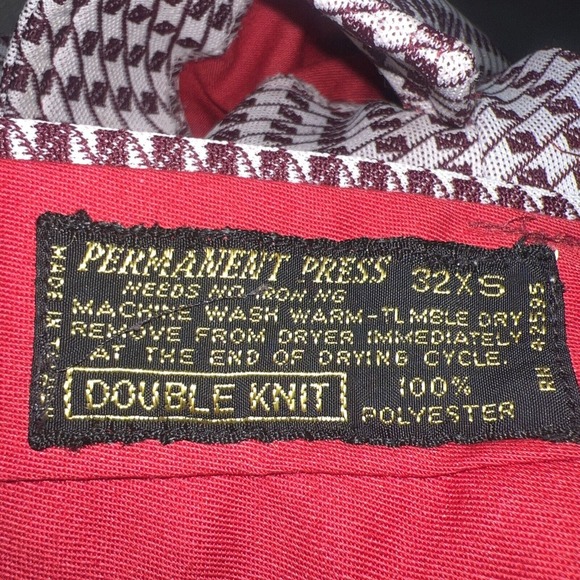 Vtg 70s Permanent Press Double Knit Polyester disco Bell Bottom Mod Pants 32x40 - Picture 6 of 10
